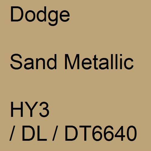 Dodge, Sand Metallic, HY3 / DL / DT6640.